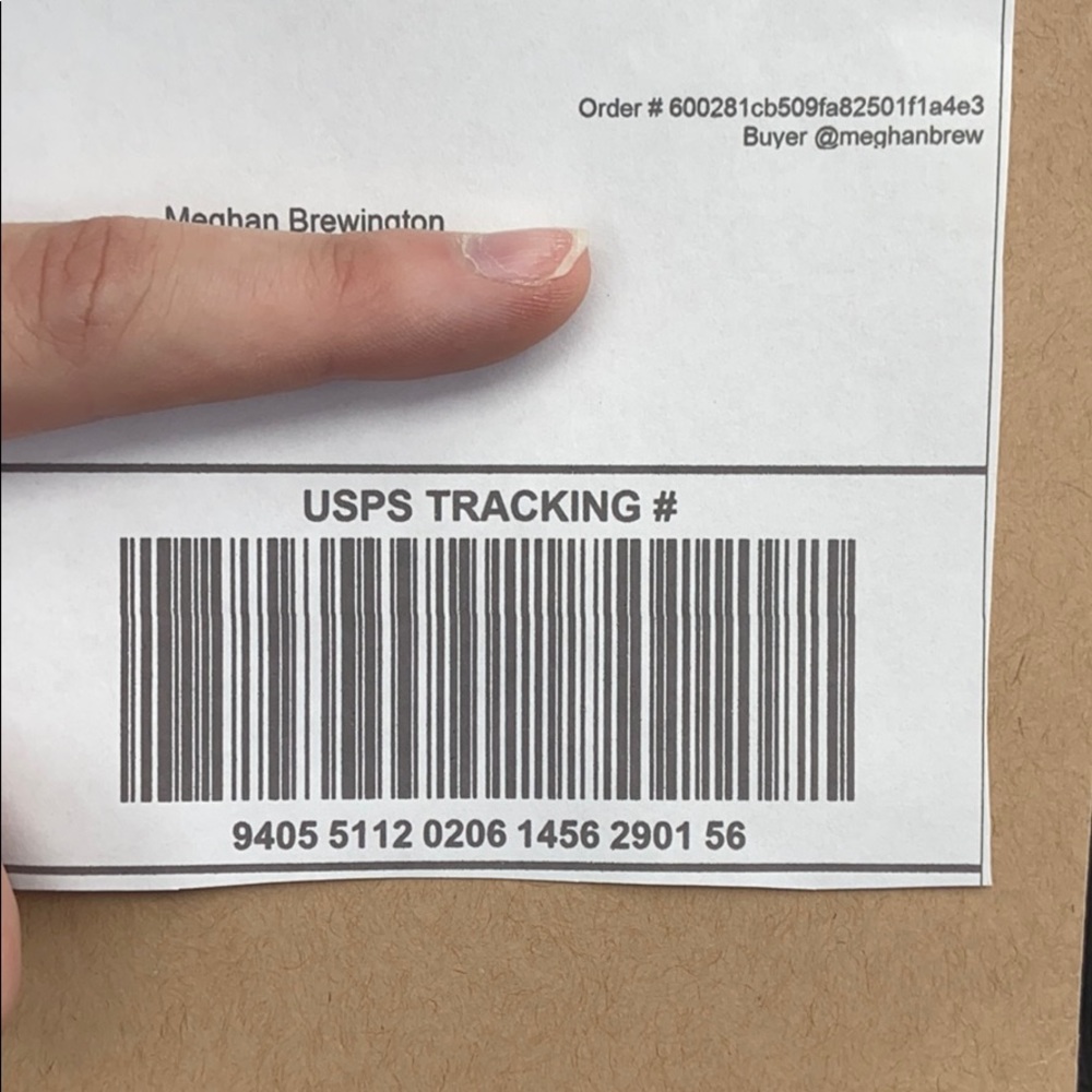 proof of shipping for meghan brew